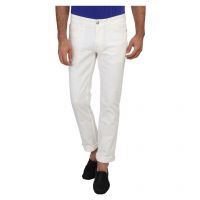 Seasons White Slim Fit Solid Jeans
