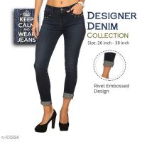 Seasons Denim Rivet Embossed Design Jeans