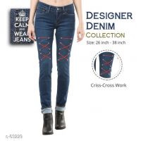 Seasons Designer Denim Criss Cross Jeans