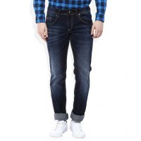  Seasons  Cooper Blue Straight Fit Jeans With Belt  