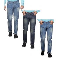  Pack Of 3 Blue Streachable Jeans