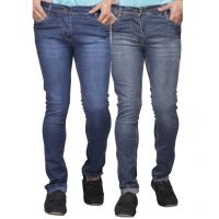  Pack Of 2 Blue Streachable Jeans