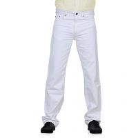 Seasons White Cotton Regular Fit Jeans
