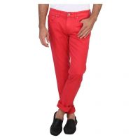 Seasons  Red Slim Fit Solid Jeans
