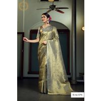 Kasuba Silk Zari Grey Women Saree