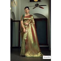 Kasuba Silk Zari Olive Green Women Saree