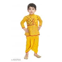 Pretty Yellow Funky Kids Boys Kurta Sets