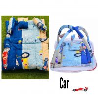 Car Printed Net & Baby Puff Set 