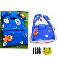 Frog Printed Net & Baby Puff Set 