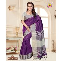 Khadi Chanderi Silk Saree With Blouse Piece