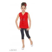 Fashionable Red Black Kids Clothing Sets
