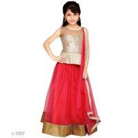 Kids Pink Designer Lehengas 