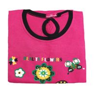 Princess Pink Beauty Flowers Printed T-Shirt
