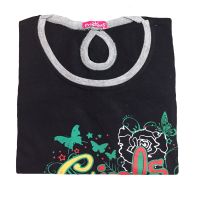 Princess Black Printed T-Shirt