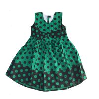 75% Off Green Polka Dot Sleeveless Frock