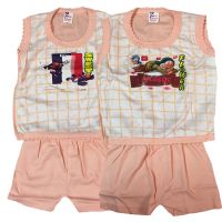 Pk 2 Newborn Printed T-Shirt & Short Set