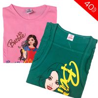 40% Off On Little Babs Barbie Printed T-Shirt Pk 2