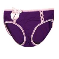Purple Lace Ribbon Bow Kids Panty