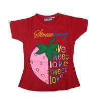 Red Strawberry Printed Top