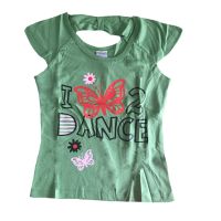 Green Butterfly Printed Top