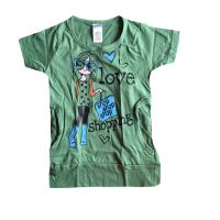 Green Printed Kids Top