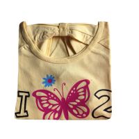 Yellow Butterfly Printed Top