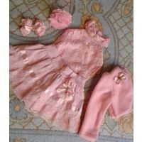 Pink Braso Net Satin and Cotton Frocks