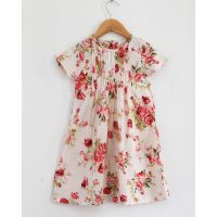 Classy Floral Printed Girls Summer Frocks