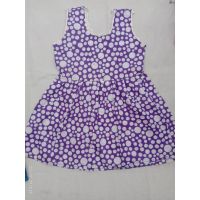 Purple Printed Kids Dress