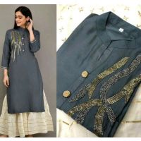 Charvi Refined Grey Women Kurta Sets