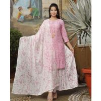 Abhisarika Fashionable Pink Women Kurta Sets