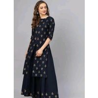 Abhisarika Fashionable Black Printed Kurta Sets