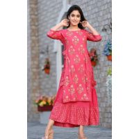 Alisha Petite Coral Printed Kurtis