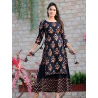 Alisha Petite Navy Printed Kurtis