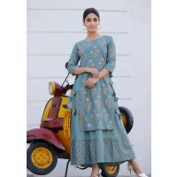 Alisha Petite Grey Printed Kurtis