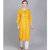 Jivika Stylish Yellow Women Kurta Sets