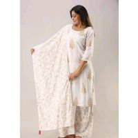 Abhisarika Fashionable White Women Kurta Sets