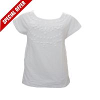 70% Off White Front Crystal Top