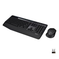 Logitech MK345 Mouse & Keyboard Combo / Full-Sized , with Palm Rest Wireless Laptop Keyboard  (Black)