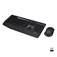 Logitech MK345 Mouse & Keyboard Combo / Full-Sized , with Palm Rest Wireless Laptop Keyboard (Black)