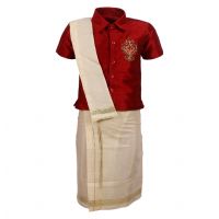 JAZZUP Smart Dhoti Shirt Set