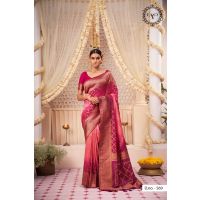 Laheriya Silk Raw Silk Women Saree