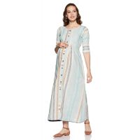 Seasons Cotton Maternity & Feeding Maxi Dress