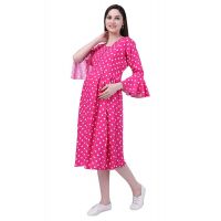 Seasons Women Rayon Maternity Dress