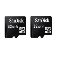 SanDisk Standard 2 Pcs Combo 32 GB MicroSDHC Class 4 24 MB/s Memory Card