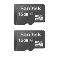 SanDisk 16 GB MicroSD Card Class 4 Memory Card Pk 2