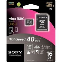 Sony Ultra 16 GB Ultra SDHC Class 10 40 MB/s Memory Card