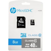 HP 8 GB MicroSDHC Class 10 40 MB/s Memory Card  (With Adapter)