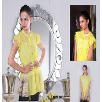 Mizzoli Lemon Yellow Gorgette Top 