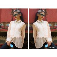 Mizzoli Fresh Peach Pink Gorgette Top